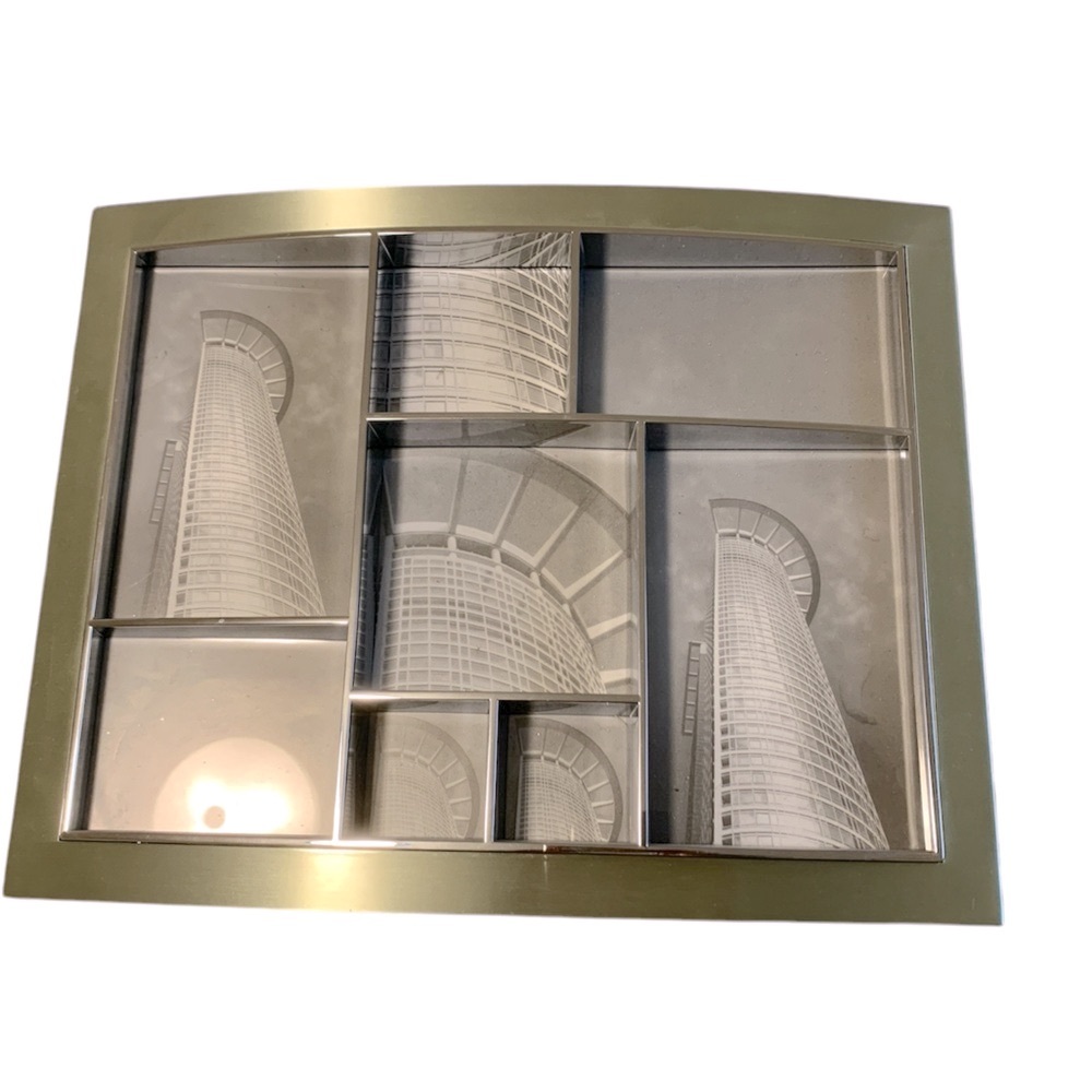 Modern Geometric picture Gold Frame, new without tag